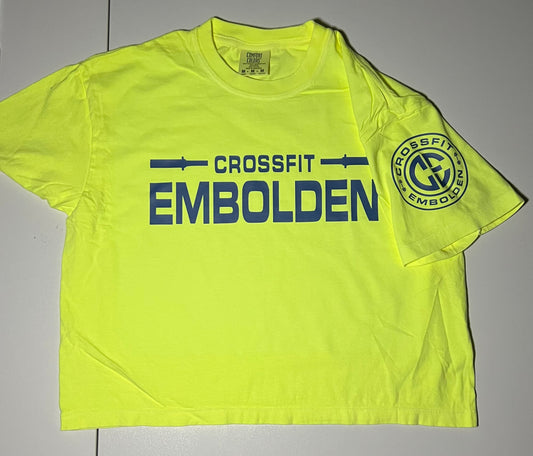 Neon yellow with navy