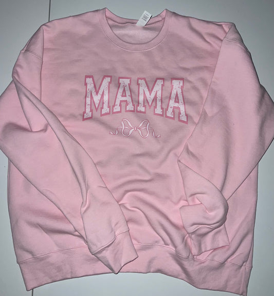 Pink Mama sweatshirt with bow