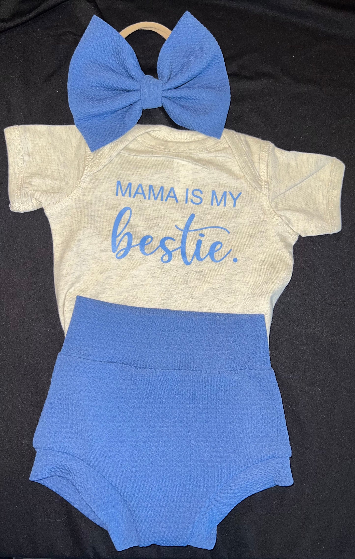 Mama is my bestie bummie set