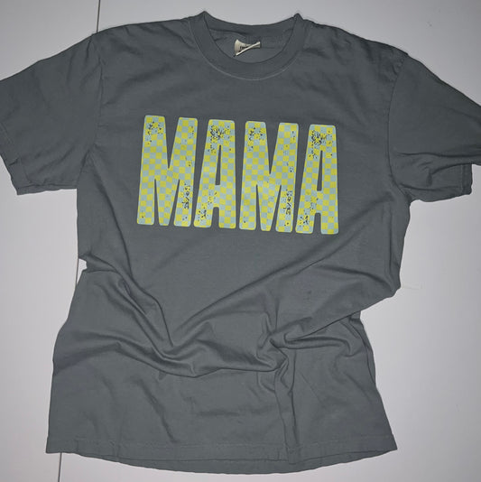 Checkered neon MAMA