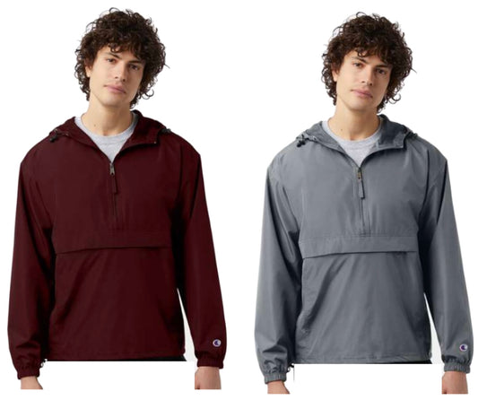 Champion-hooded packable quarter zip jacket-Co200