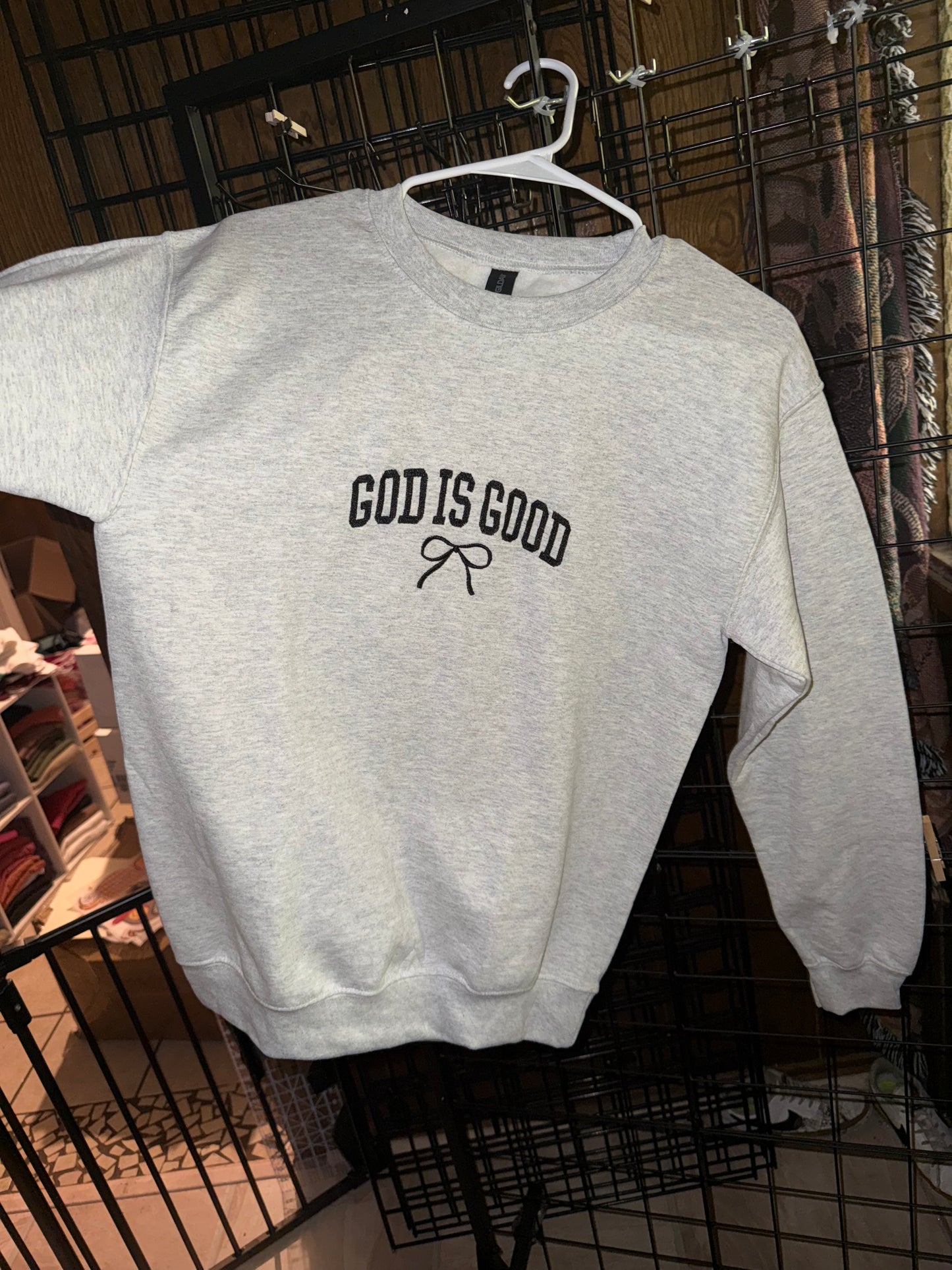 Embroidered crew necks