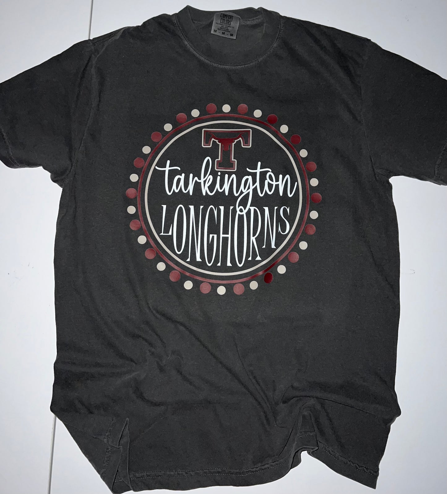 Tarkington longhorn circle polka dots