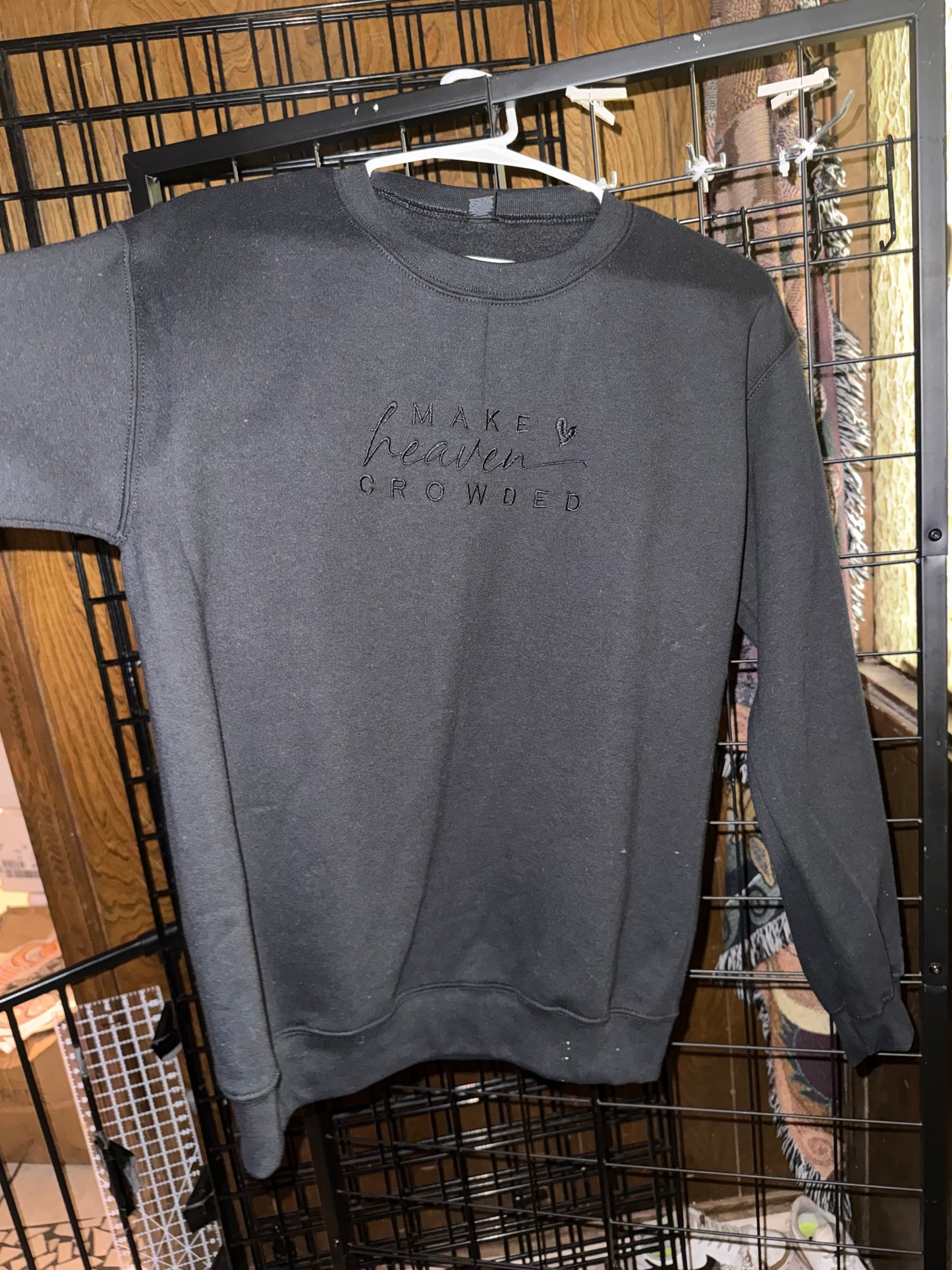 Embroidered crew necks