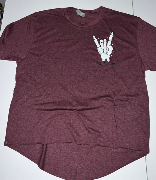 Custom baseball mom tee