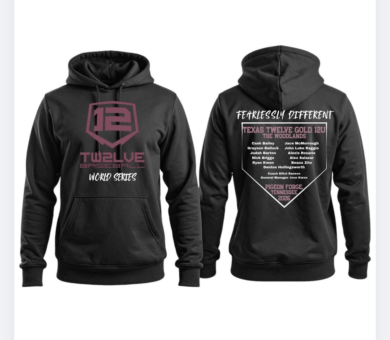 Youth & Adult Badger Team hooded longsleeve